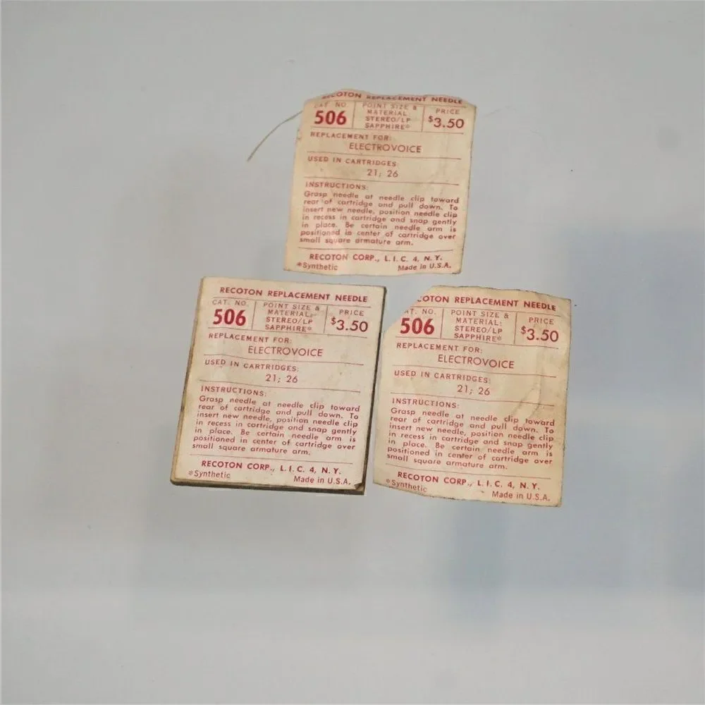 Recoton Replacement Needles Lot 506 Electrovoice As Is